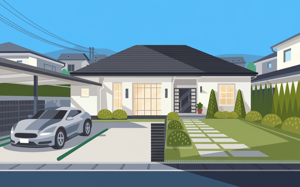 駐車場と庭の両立は住宅で何が問題になる？庭や家の空間活用の工夫もご紹介の画像