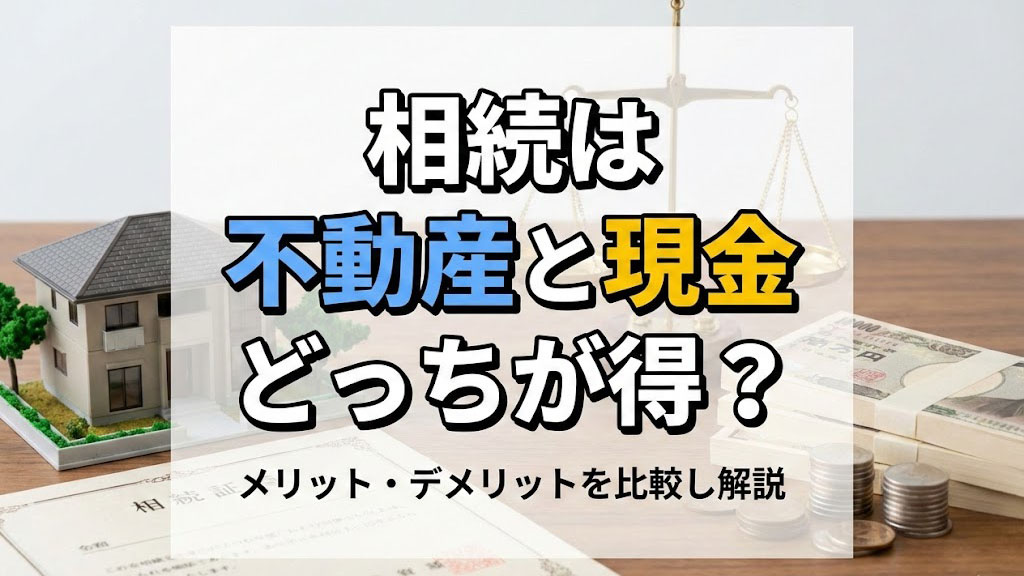 相続は不動産と現金どっちが得？メリット・デメリットを比較し解説の画像