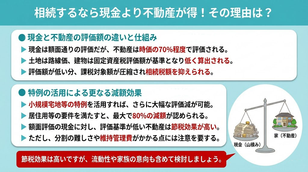 相続するなら現金より不動産が得！その理由は？