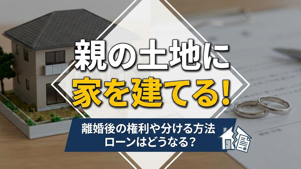 親の土地に家を建てる！離婚後の権利や分ける方法・ローンはどうなる？の画像