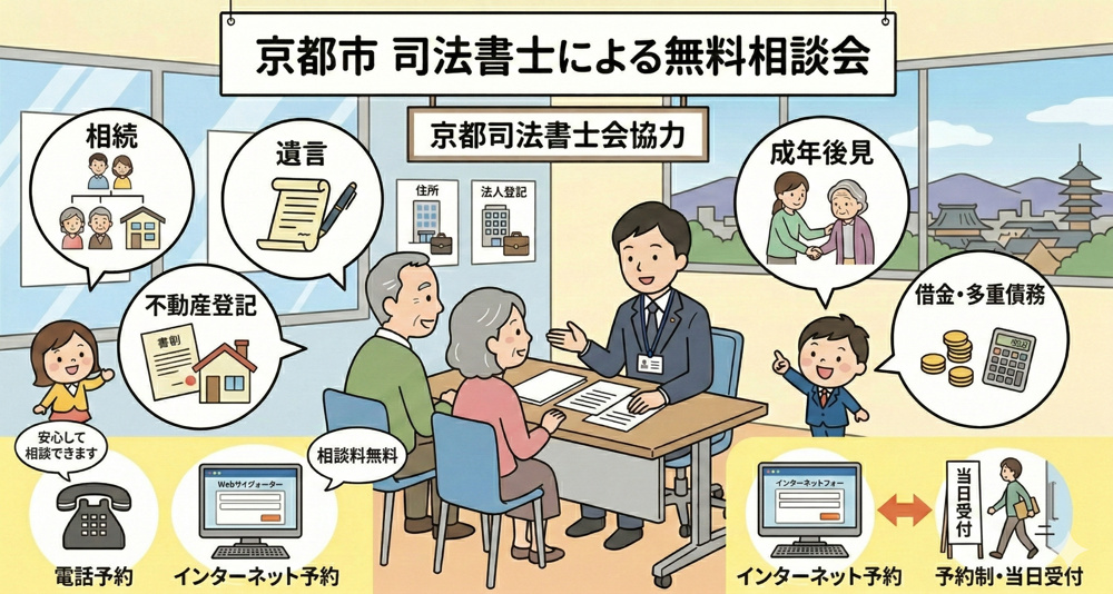 京都市で司法書士の無料相談会はある？開催場所や持ち物も紹介の画像