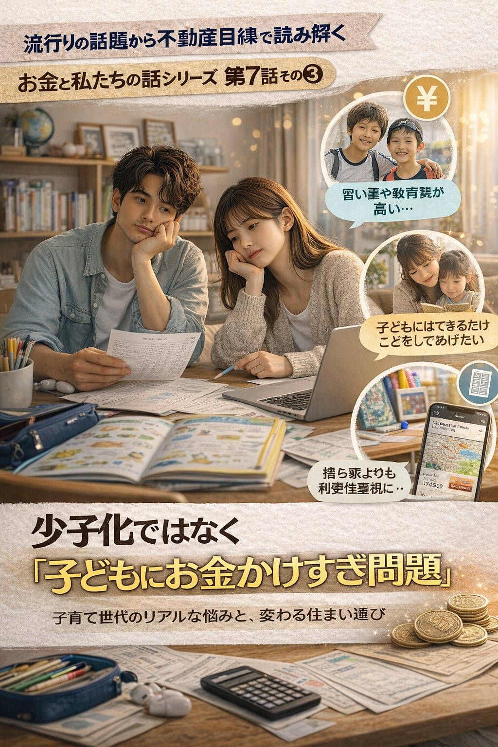 流行りの話題から不動産目線で読み解く お金と私たちの話シリーズ 第7話 その③ 少子化ではなく「子どもにお金をかけすぎ問題」の画像