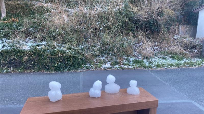 下田でも雪の画像