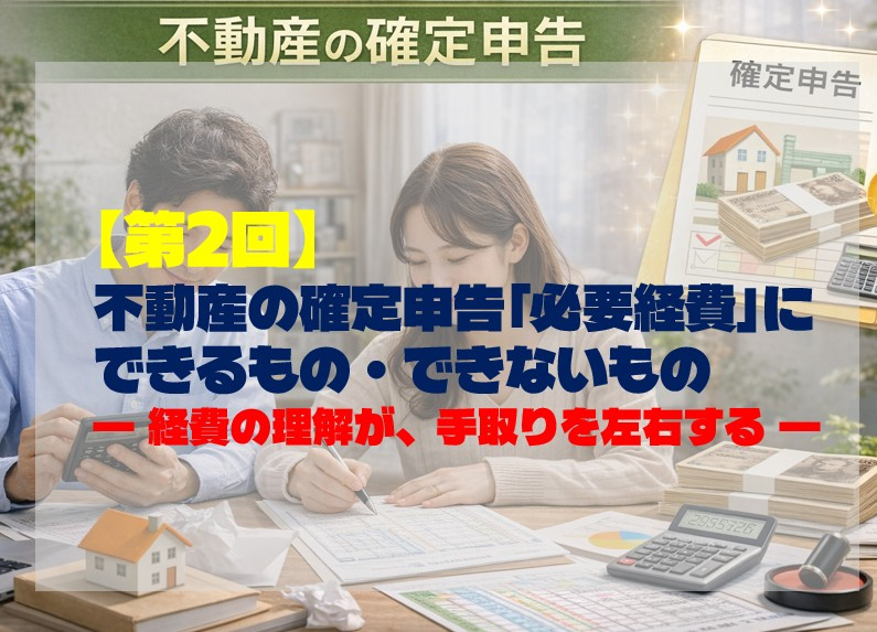第２回 | 不動産の確定申告「必要経費」にできるもの・できないものの画像