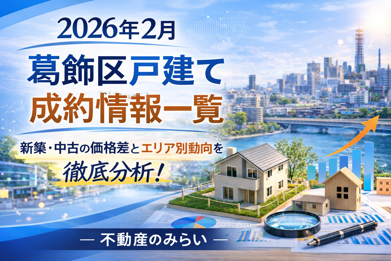 【2026年2月】葛飾区戸建て成約情報一覧  新築・中古の価格差とエリア別動向を徹底分析｜不動産のみらいの画像