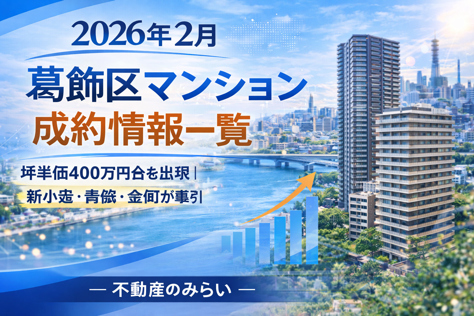 【2026年2月】葛飾区マンション成約情報一覧  坪単価400万円台も出現｜新小岩・青砥・金町が牽引の画像
