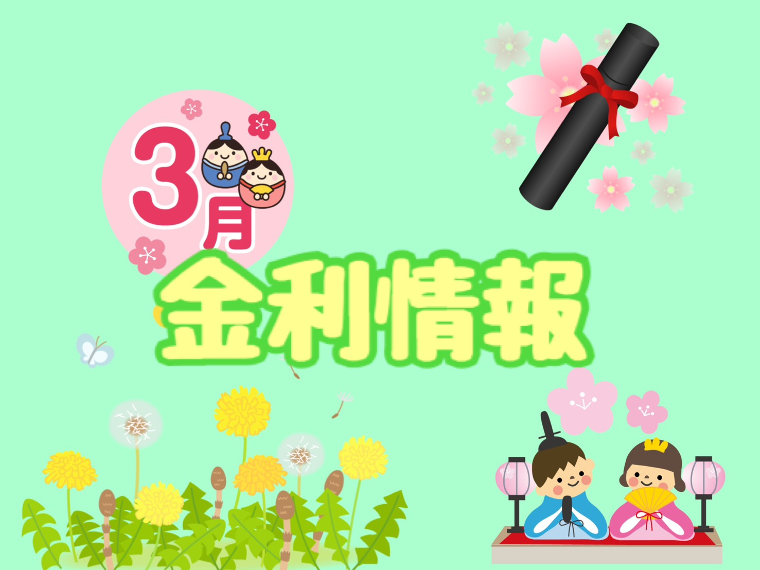 【3月の金利情報お知らせ】の画像