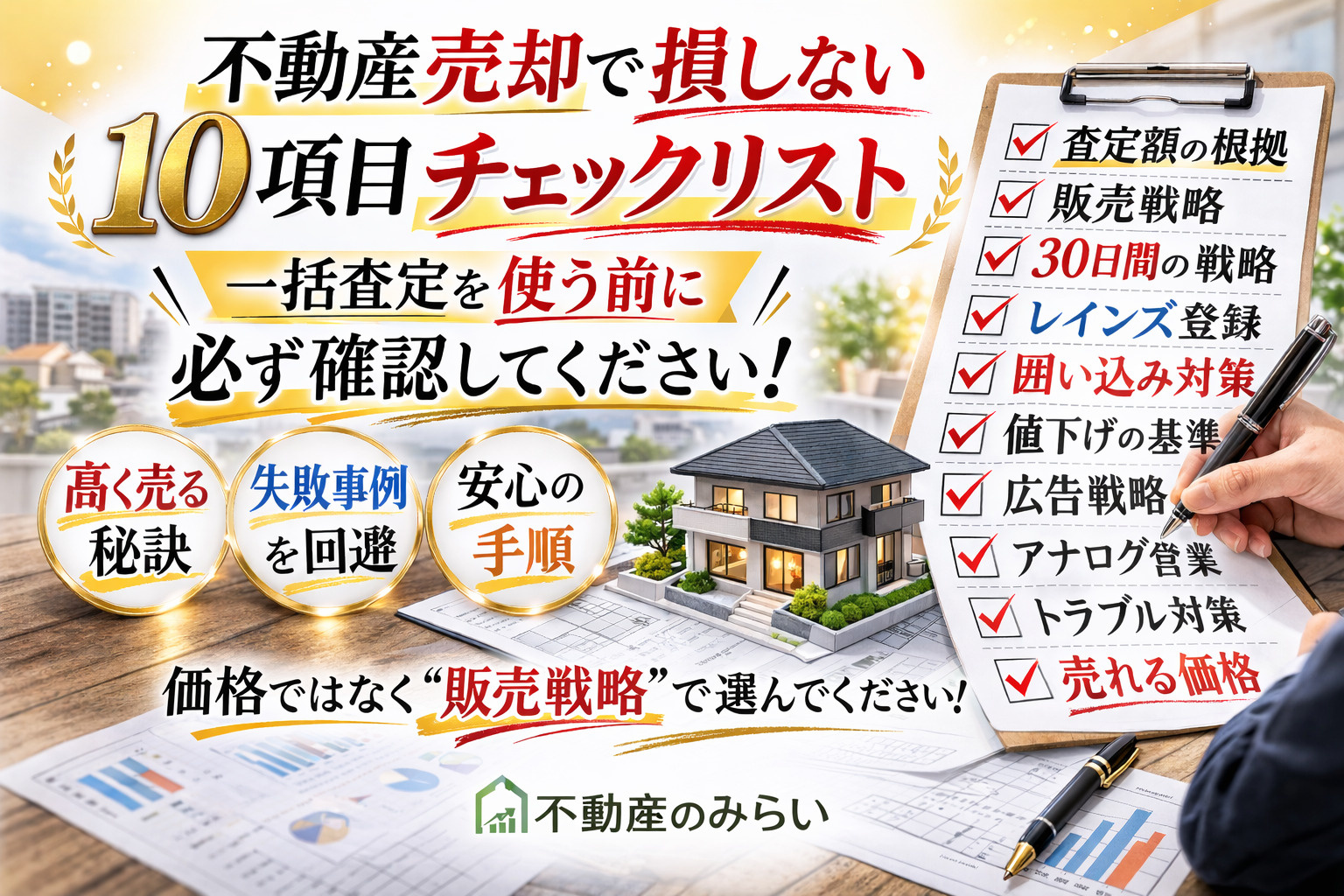不動産売却で損しない10項目チェックリスト ―一括査定を使う前に必ず確認してください―の画像