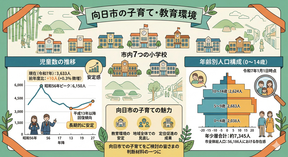向日市で小学校の教育水準はどう？子育て環境や支援制度も紹介の画像