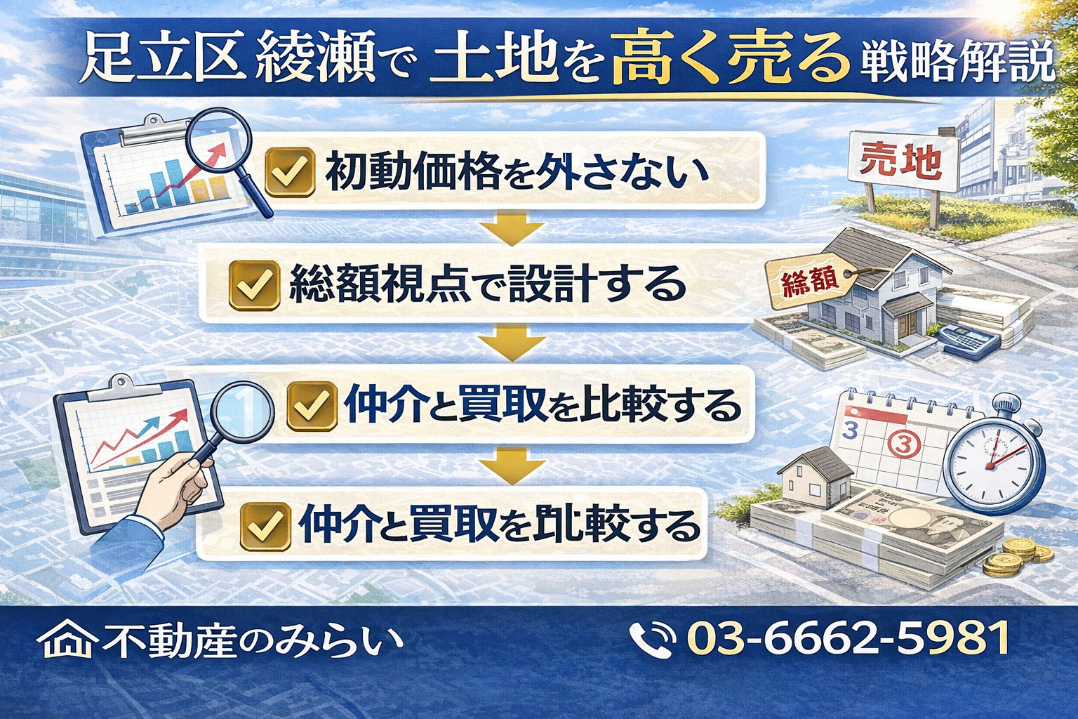 足立区綾瀬で土地を高く売る戦略解説