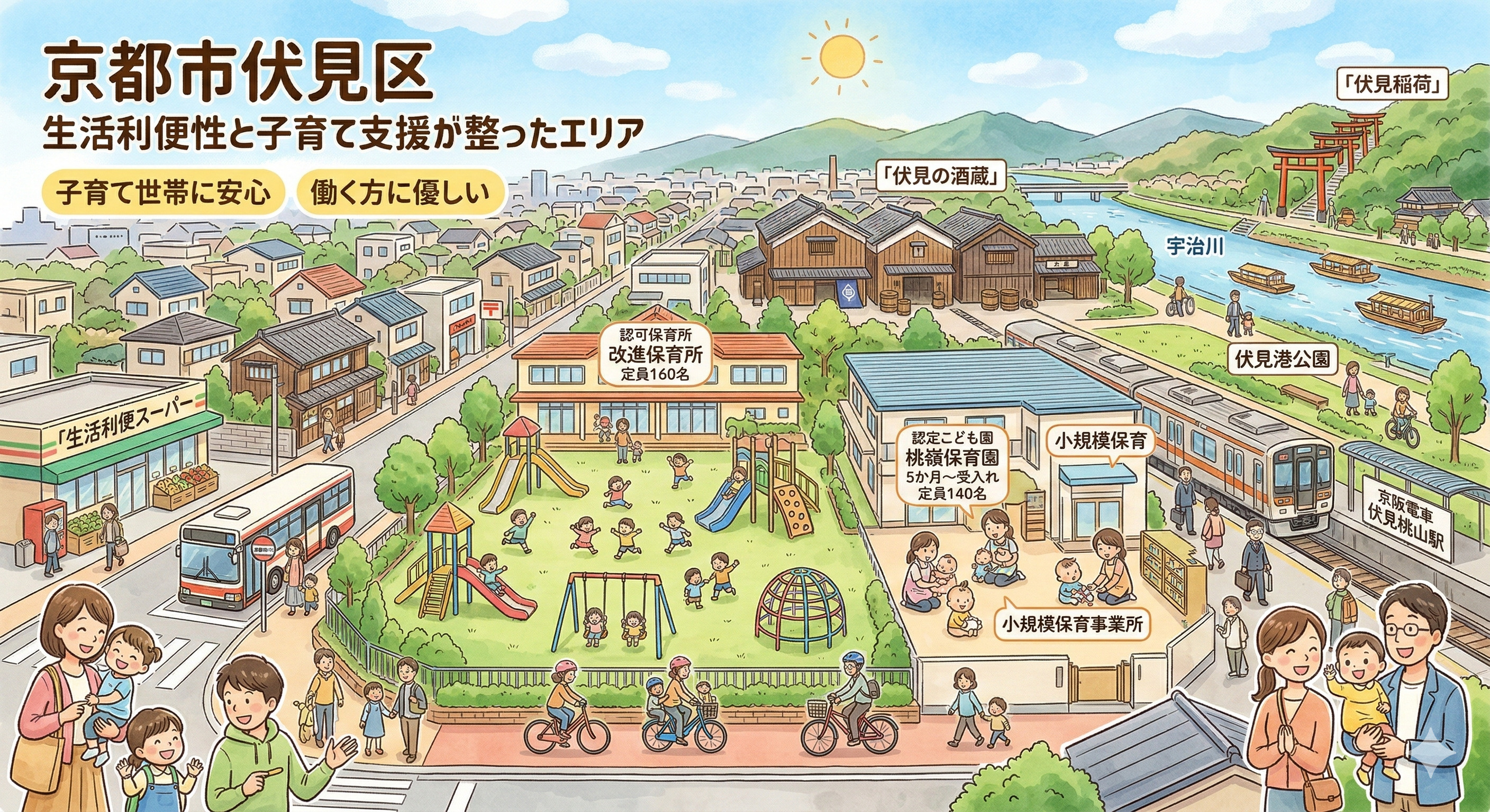 京都市で子育てしやすい環境はどこ？おすすめエリアの特徴と選び方をご紹介の画像