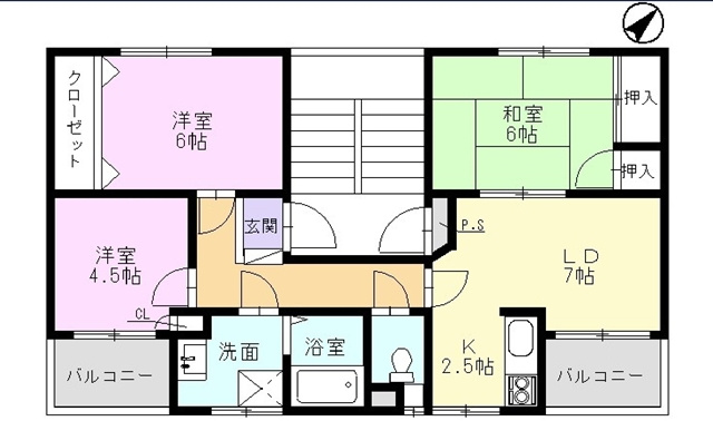 賃貸マンション　リプレイス手賀野　間取り図