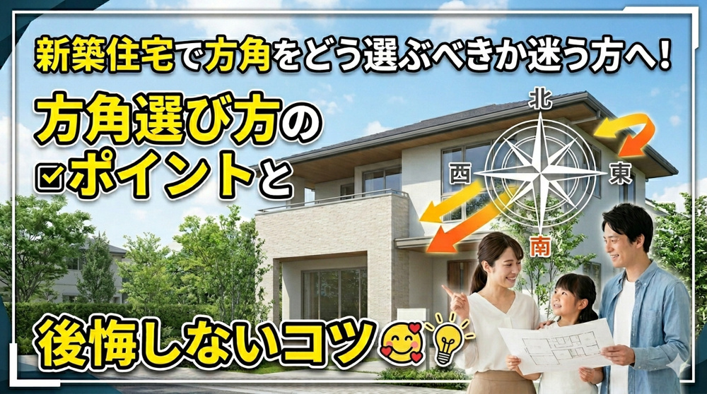 新築住宅で方角をどう選ぶべきか迷う方へ！方角選び方のポイントと後悔しないコツの画像