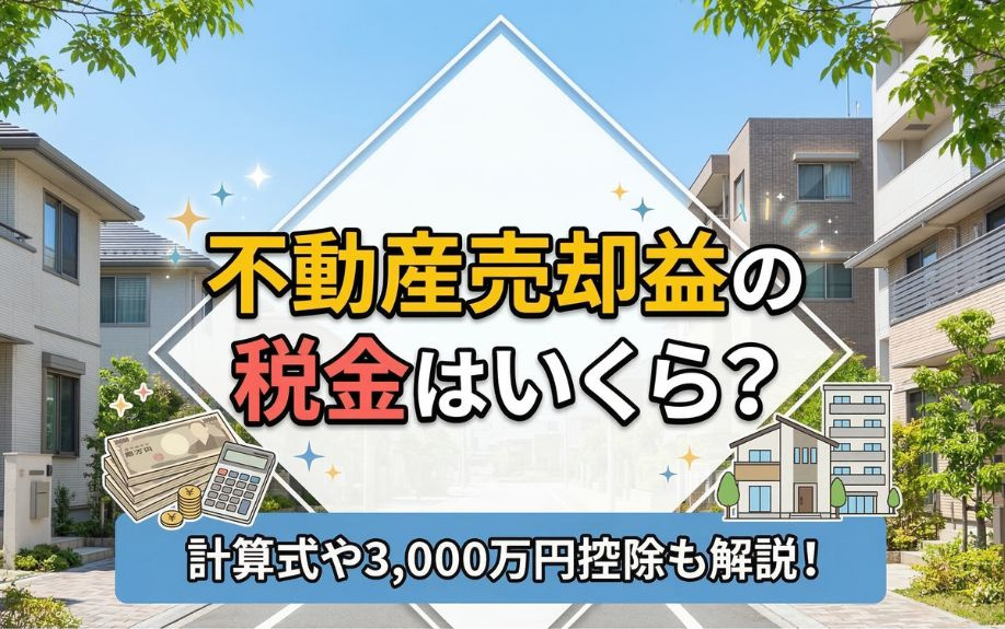 不動産売却益の税金はいくら？計算式や3,000万円控除も解説！