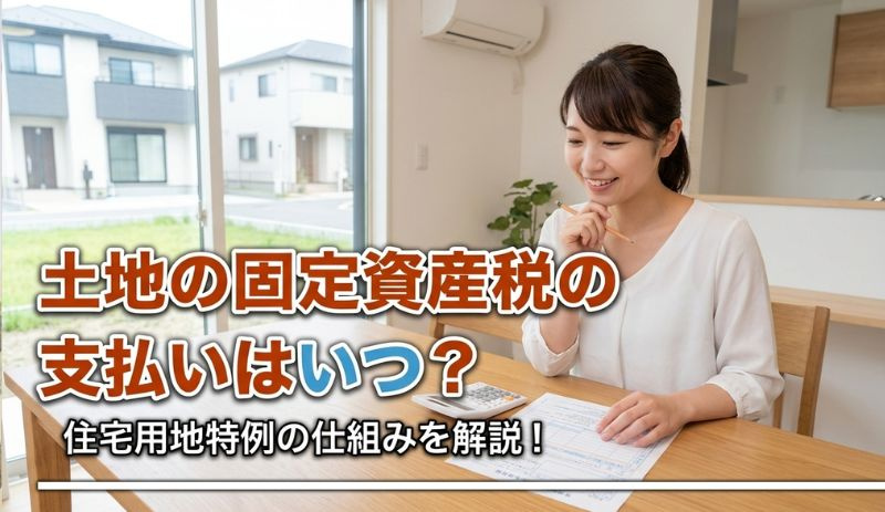 【2026年】土地の固定資産税の支払いはいつ？住宅用地特例の仕組みを解説！の画像
