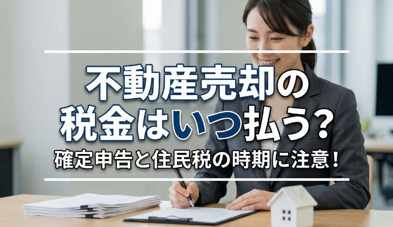【2026年】不動産売却の税金はいつ払う？確定申告と住民税の時期に注意！の画像