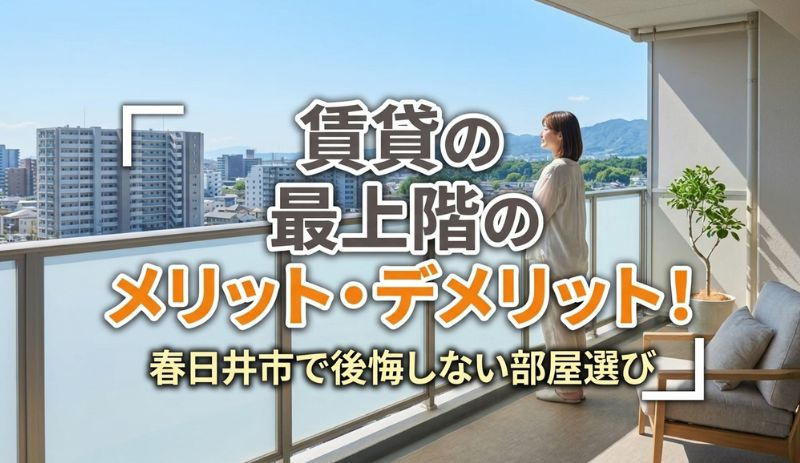 賃貸の最上階のメリット・デメリット！春日井市で後悔しない部屋選びの画像