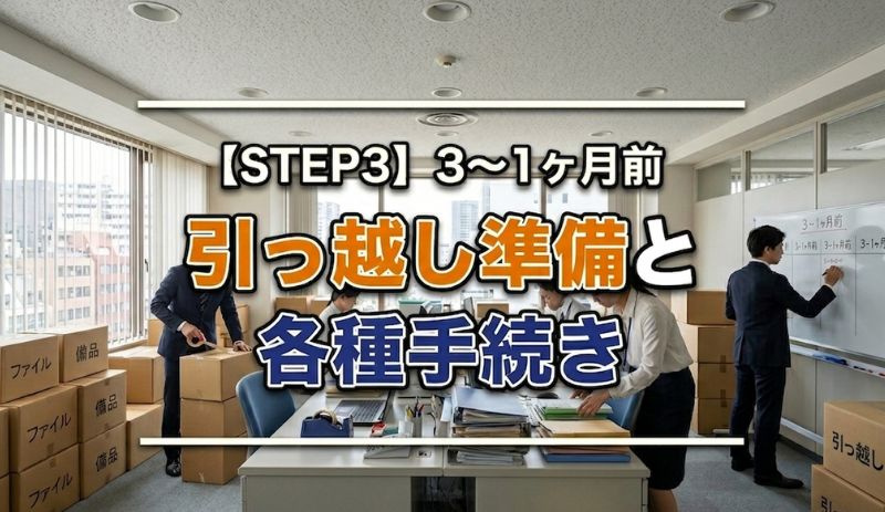 【STEP3】3〜1ヶ月前：引っ越し準備と各種手続き