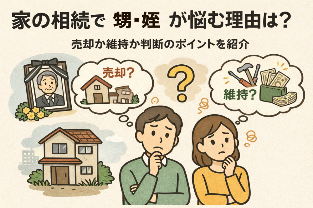 家の相続で甥や姪が悩む理由は？売却か維持か判断のポイントを紹介の画像