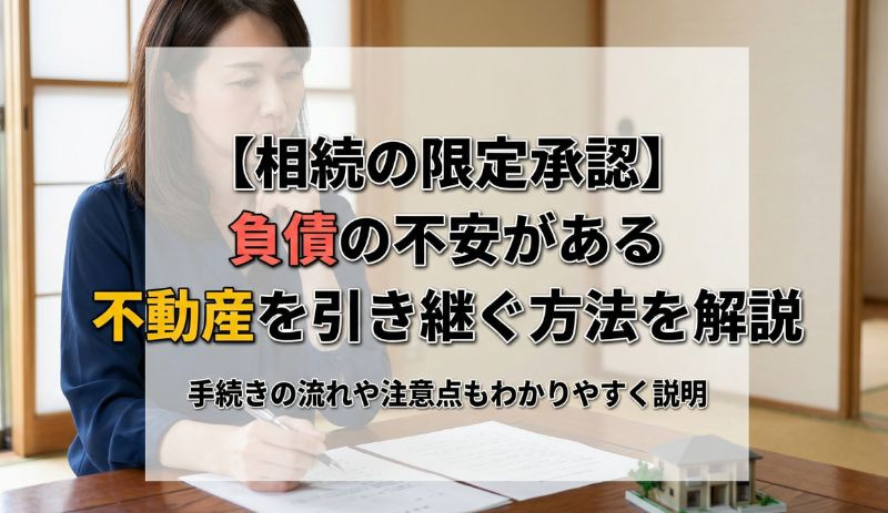 【相続の限定承認】負債の不安がある不動産を引き継ぐ方法を解説