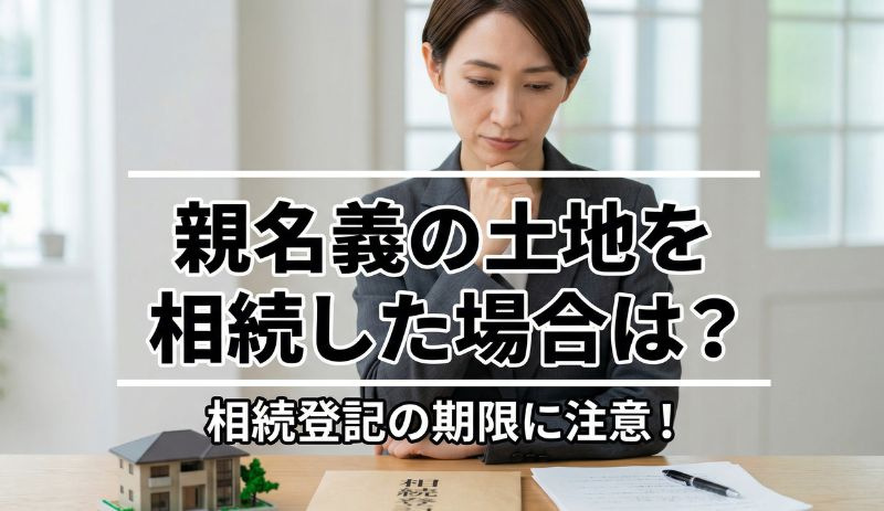 親名義の土地を相続した場合は？相続登記の期限に注意！