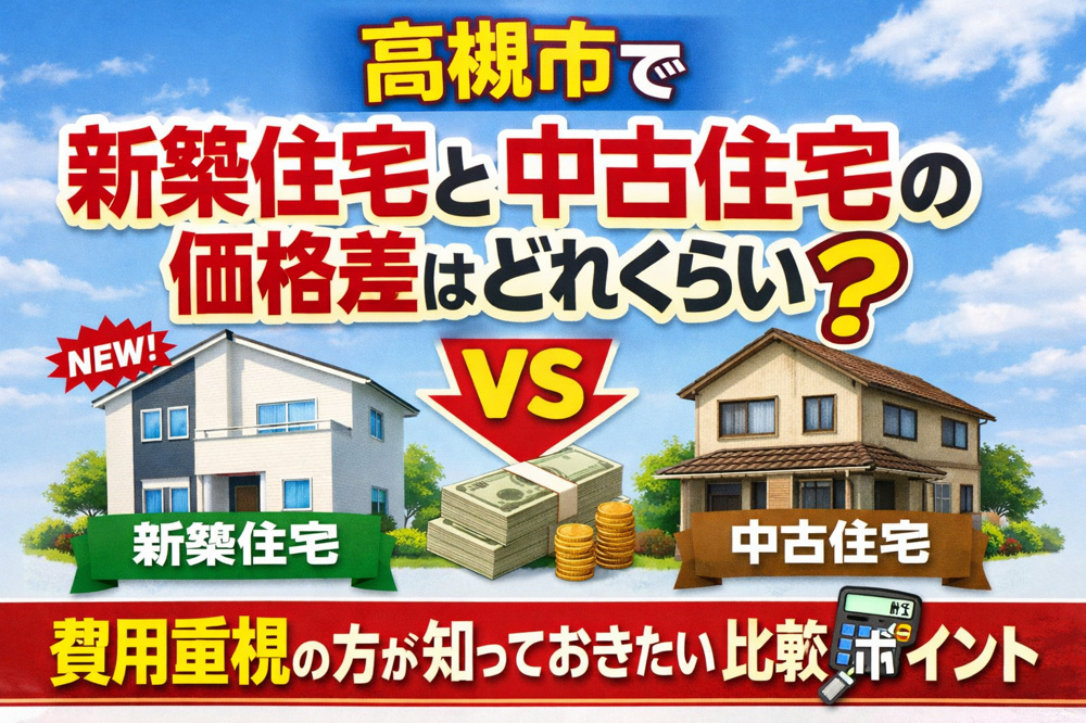高槻市で新築住宅と中古住宅の価格差はどれくらい？費用重視の方が知っておきたい比較ポイントの画像
