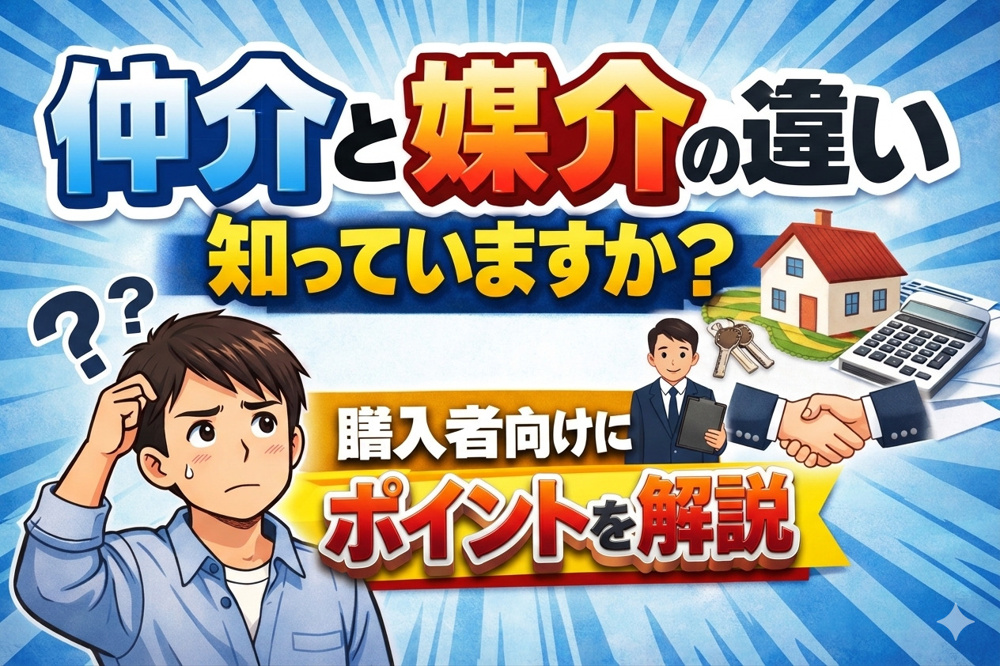 仲介と媒介の違い知っていますか？購入者向けにポイントを解説の画像
