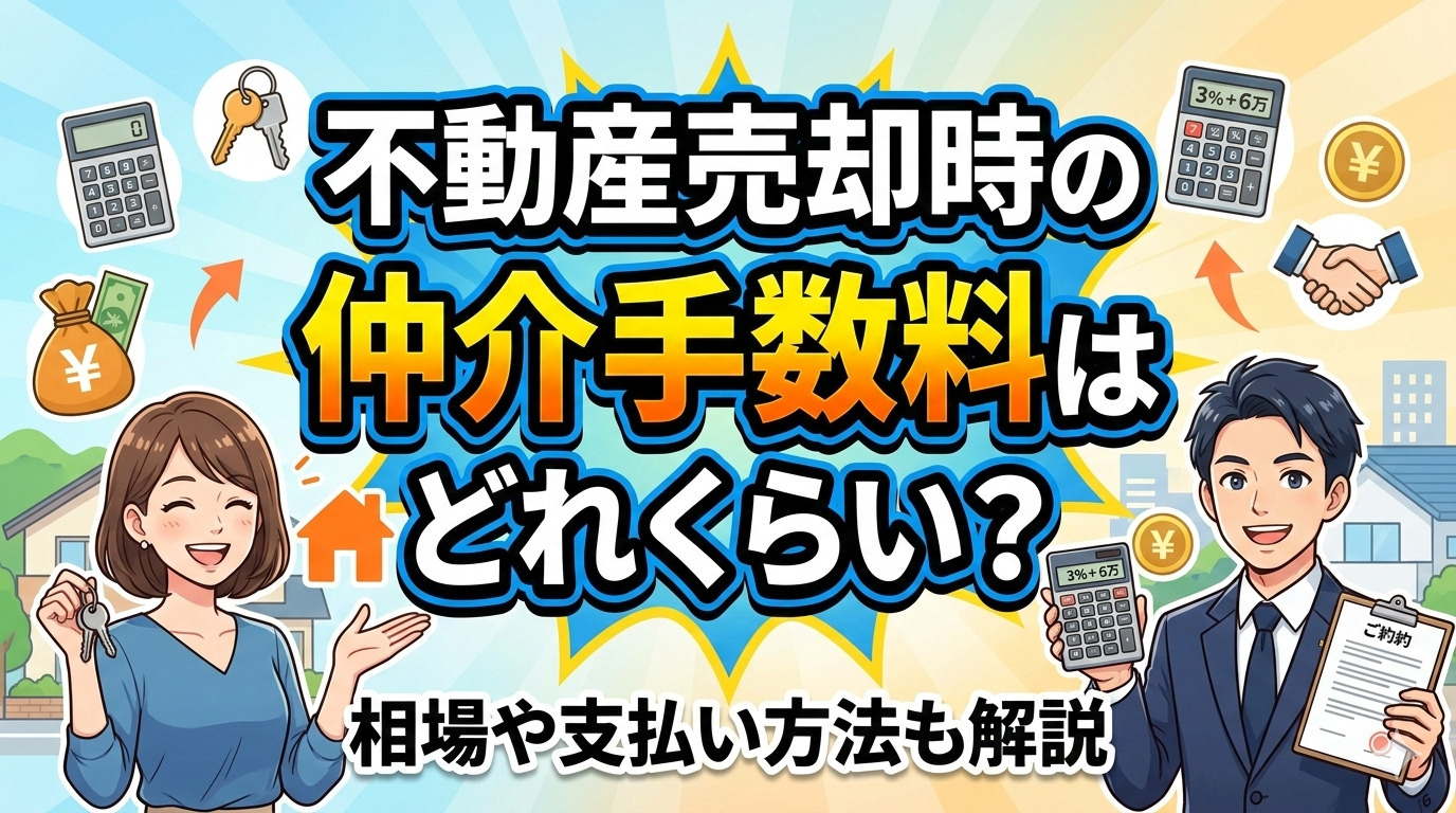 不動産売却時の仲介手数料はどれくらい？相場や支払い方法も解説の画像