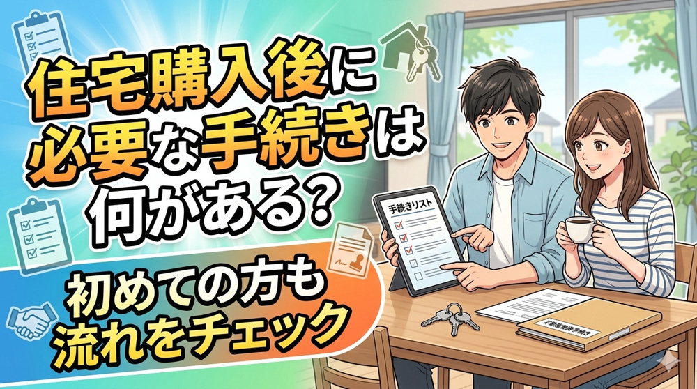 住宅購入後に必要な手続きは何がある？初めての方も流れをチェックの画像