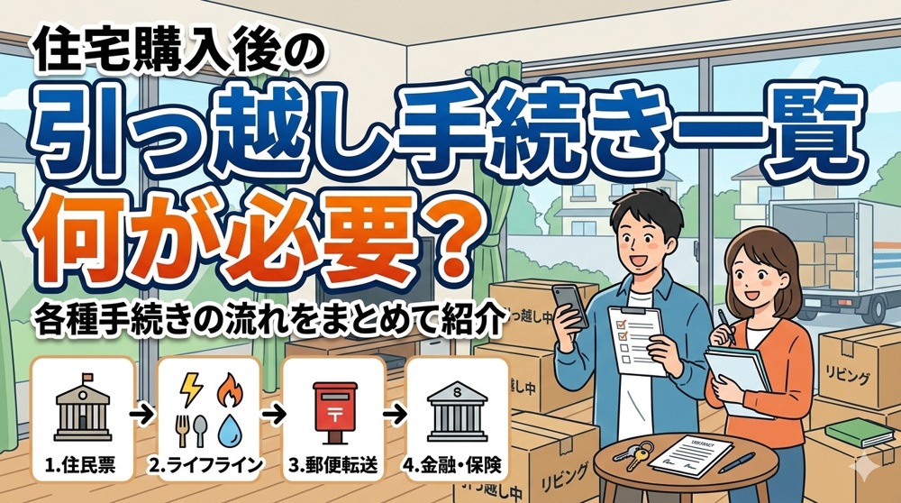 住宅購入後の引っ越し手続き一覧は何が必要？各種手続きの流れをまとめて紹介の画像