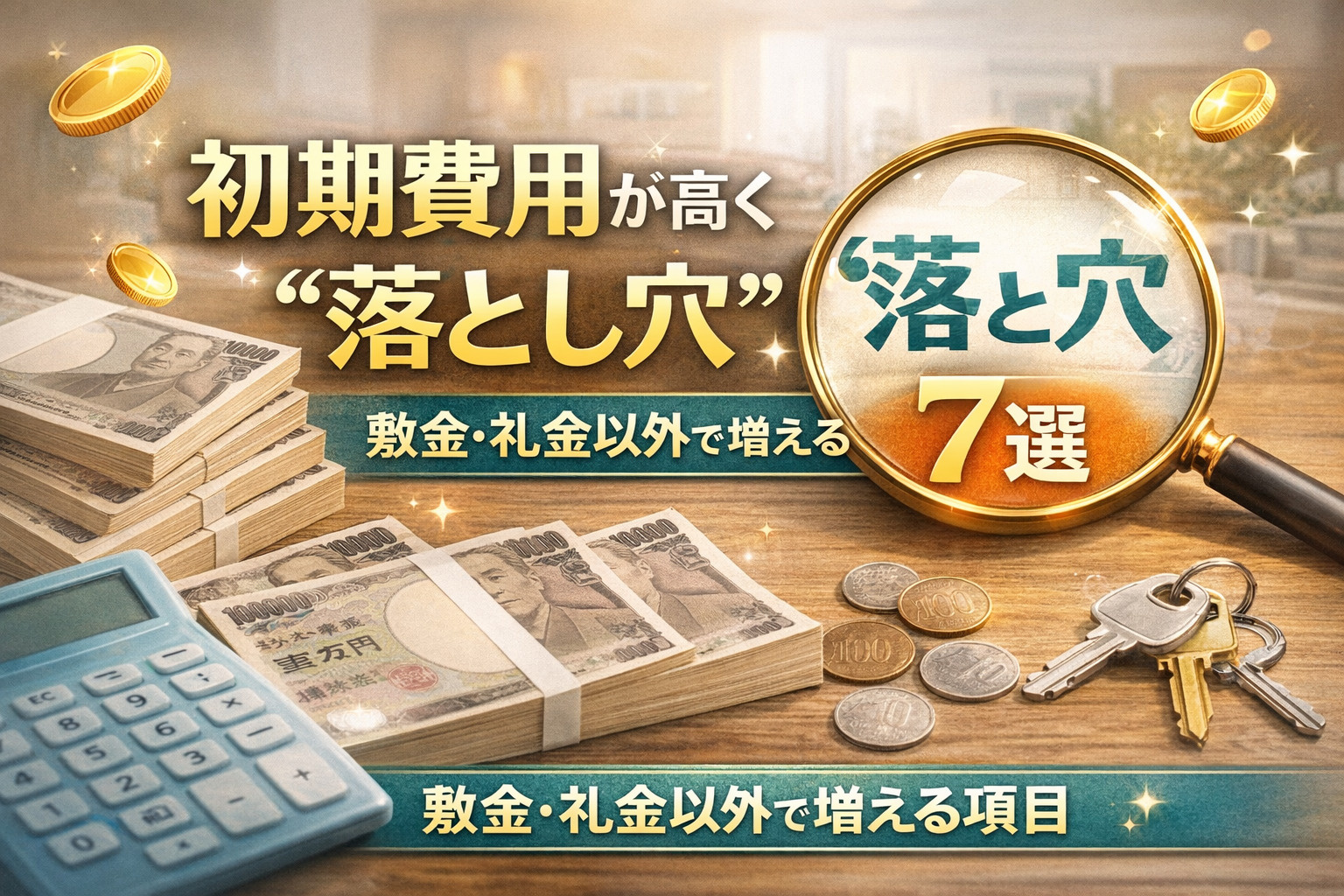 「初期費用が高くなる“落とし穴”7選|敷金・礼金以外で増える項目」の画像