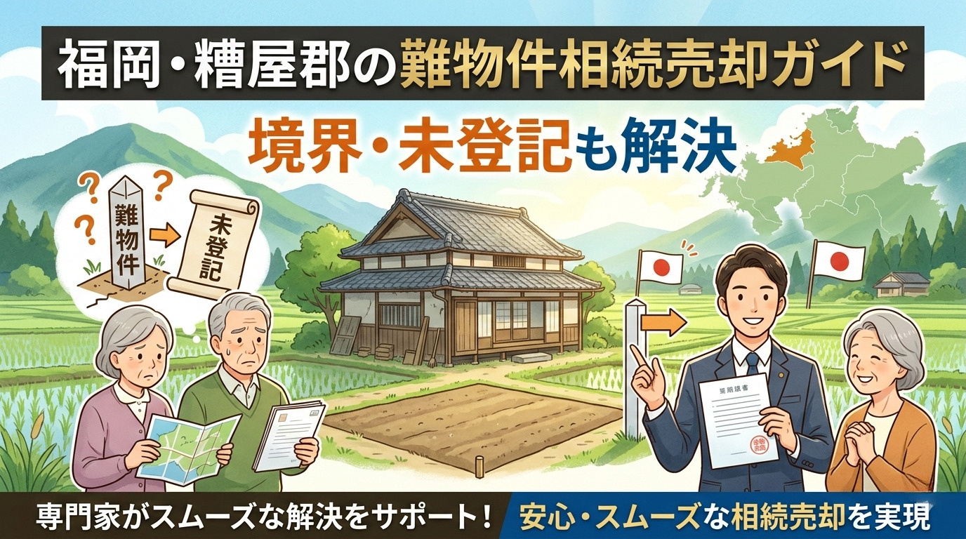 福岡・糟屋郡の難物件相続売却ガイド｜境界・未登記も解決の画像