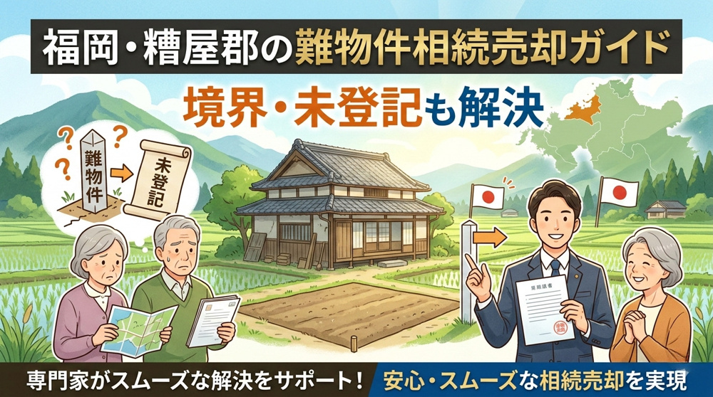 福岡・糟屋郡の難物件相続売却ガイド｜境界・未登記も解決の画像