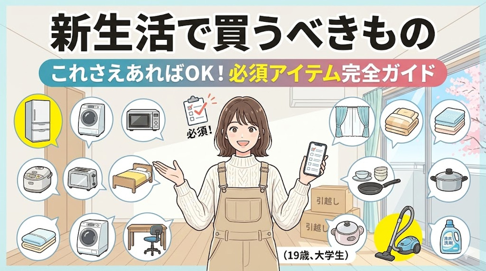 新生活で買うべきものは何が必要？厳選アイテムをまとめて紹介の画像
