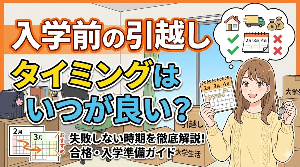 入学前の引越しタイミングはいつが良い？おすすめ時期や準備の流れも紹介の画像