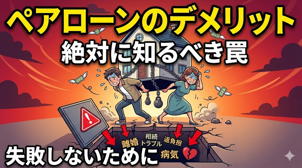 ペアローンのデメリットは何がある？落とし穴や罠も併せて解説の画像