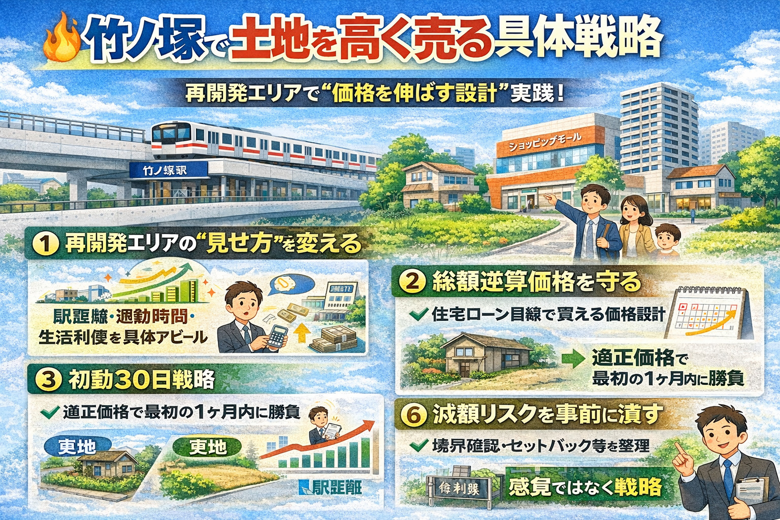 竹ノ塚で土地を高く売る具体戦略