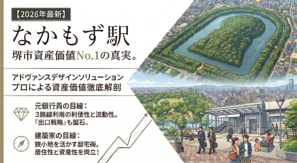 【なかもず駅編】堺市の資産価値No.1。3路線利用の利便性と地価推移を徹底解剖【2026年最新】の画像