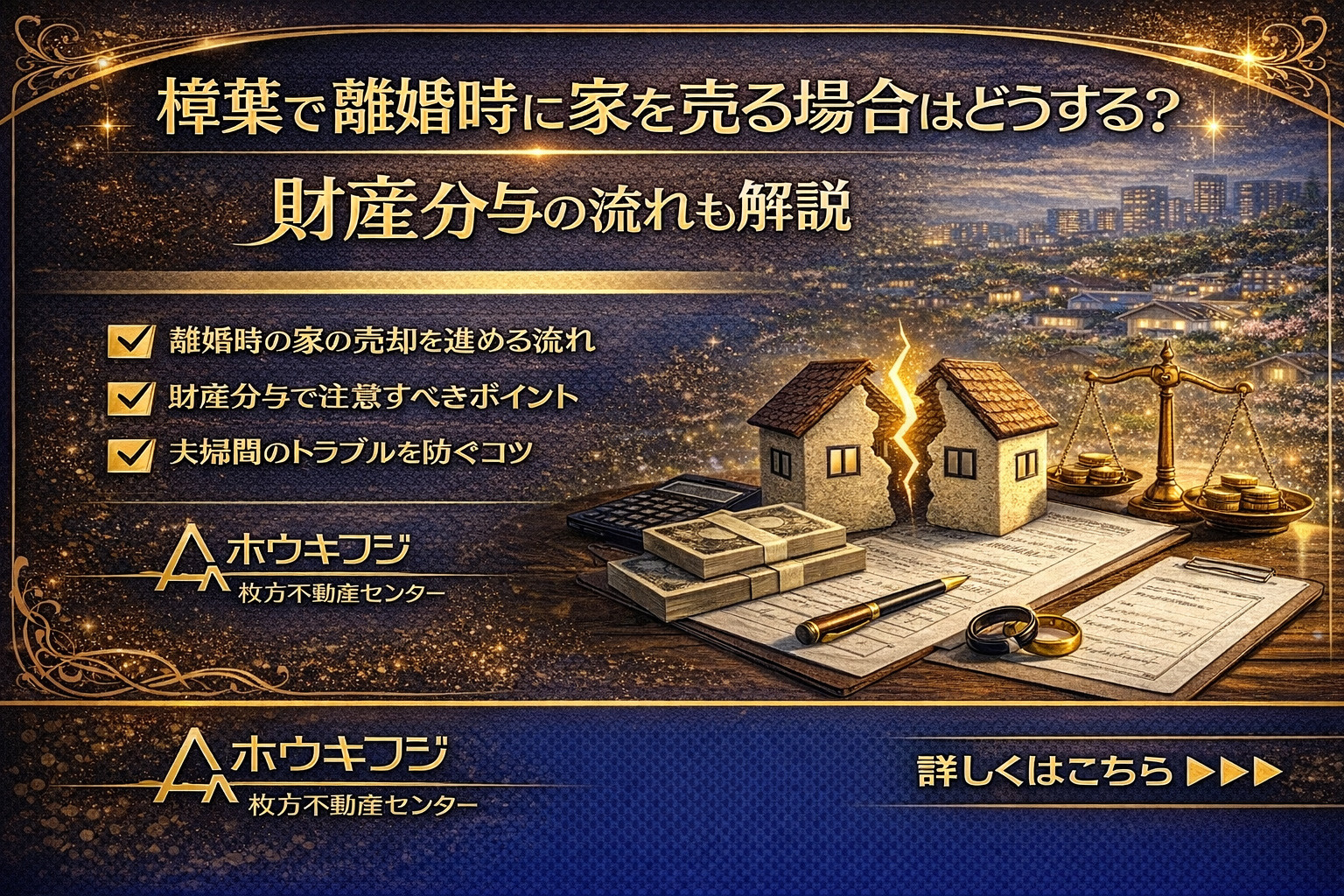樟葉で離婚時に家を売る場合はどうする？財産分与の流れも解説の画像