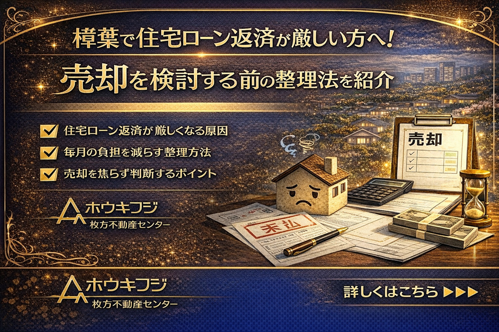 樟葉で住宅ローン返済が厳しい方へ！売却を検討する前の整理法を紹介の画像