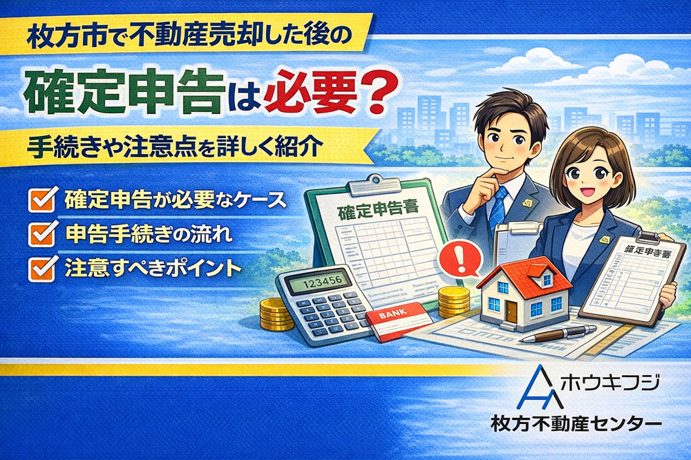 枚方市で不動産売却した後の確定申告は必要？手続きや注意点を詳しく紹介の画像