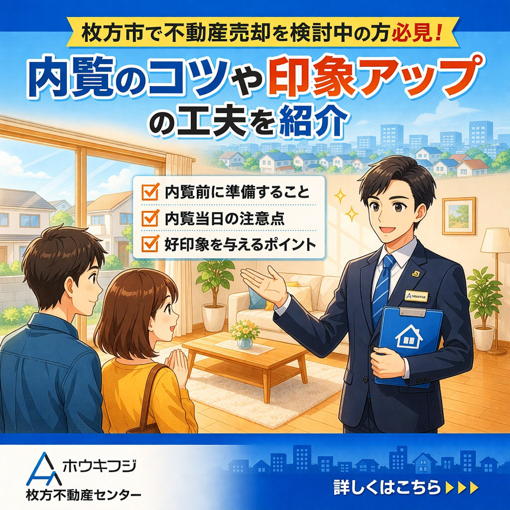 枚方市で不動産売却を検討中の方必見！内覧のコツや印象アップの工夫を紹介の画像