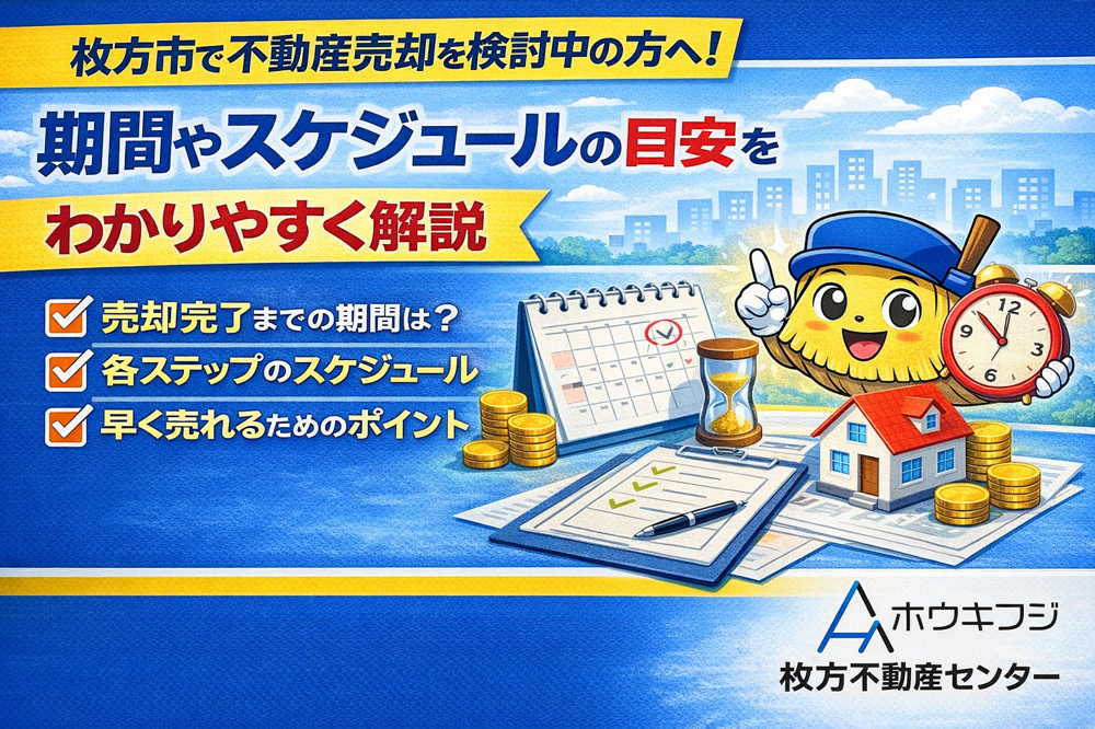枚方市で不動産売却を検討中の方へ！期間やスケジュールの目安をわかりやすく解説の画像