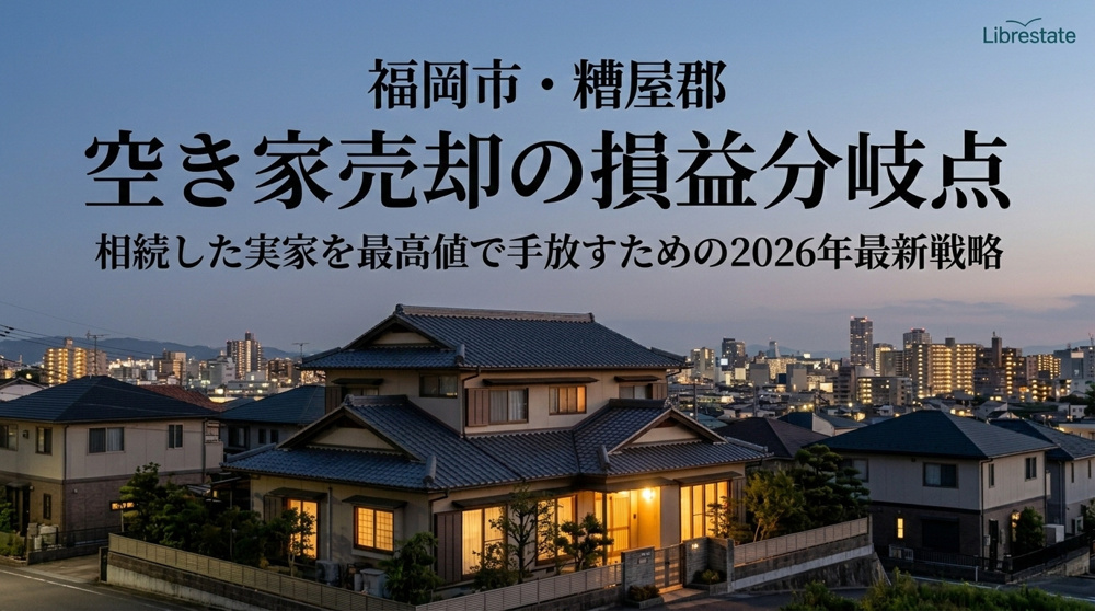 【福岡市・糟屋郡】空き家売却の損益分岐点｜3000万円特別控除の活用と解体判断の画像