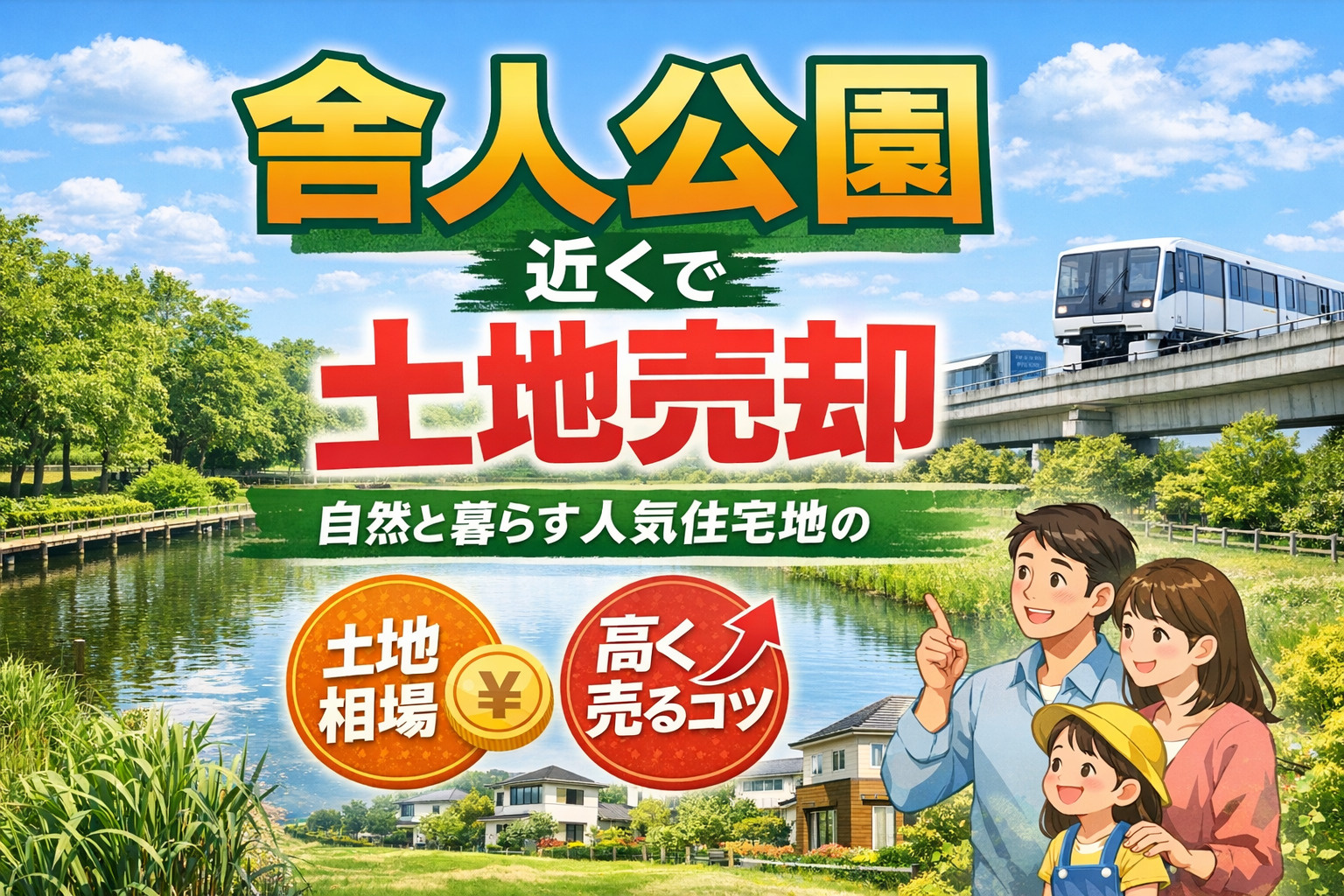 舎人公園近くで土地売却｜自然と暮らす人気住宅地の相場と高く売るコツの画像