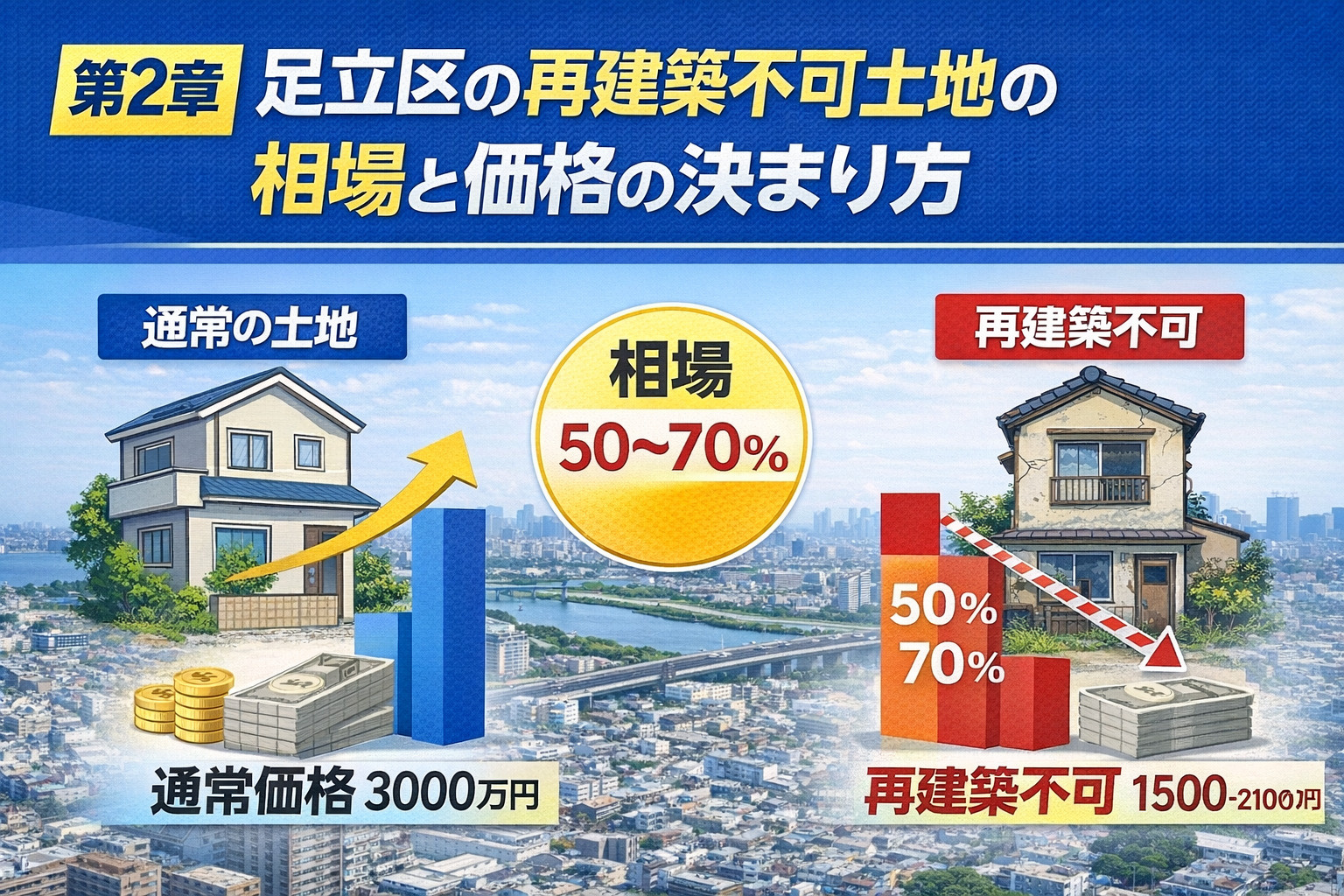 再建築不可土地の相場と価格の決まり方