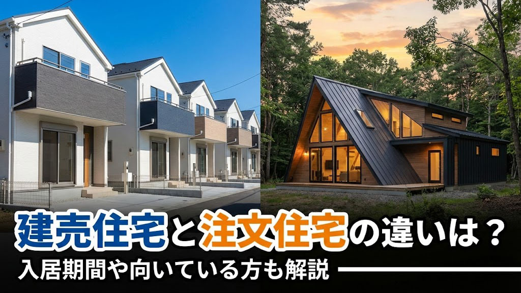 建売住宅と注文住宅の違いは？入居期間や向いている方も解説の画像