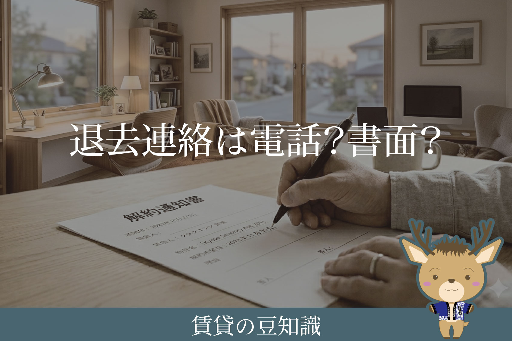 退去連絡は電話？書面？｜電話解約がトラブルになる理由の画像