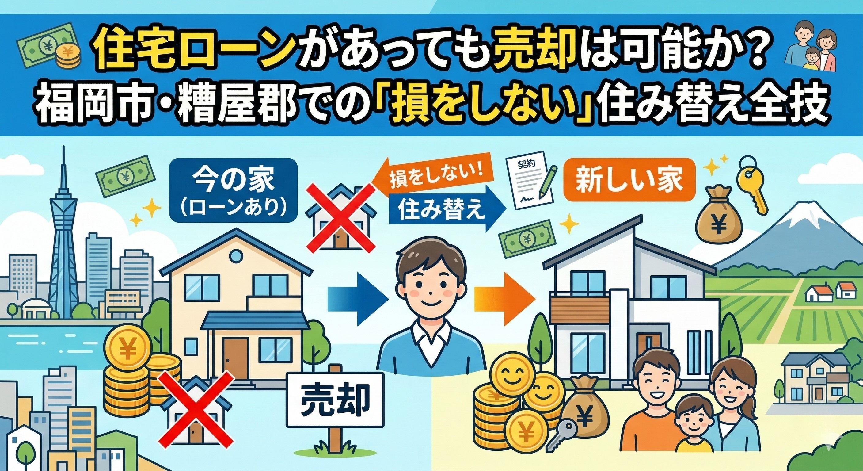 ローンがあっても売却可?福岡・糟屋郡での住み替え戦略の画像