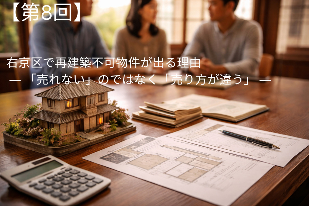 右京区で再建築不可物件が出る理由 ― 「売れない」のではなく「売り方が違う」 ―の画像